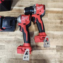 HOUSTON LOCATION - AS - IS Milwaukee 18-Volt Lithium-Ion Brushless Cordless Compact Hammer Drill/Impact Combo Kit