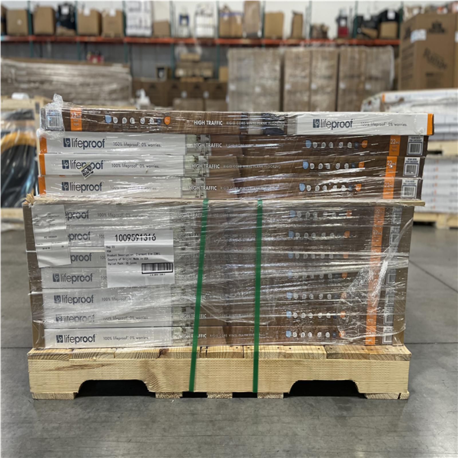 DALLAS LOCATION- Lifeproof Clermont Elm 22 mil x 8.7 in. W x 48 in. L Click Lock Waterproof Luxury Vinyl Plank Flooring (20.1 sq. ft./case PALLET-(42 CASES)