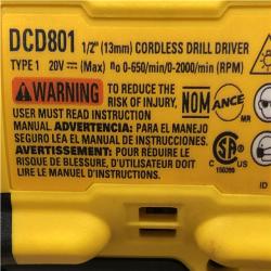 AS-IS DEWALT 20V MAX XR Lithium-Ion Brushless Cordless 1/2 in. Drill/Driver Kit