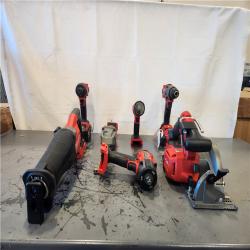 AS-IS- Milwaukee M18 FUEL 18V Lithium-Ion Brushless Cordless Combo Kit with Two 5.0 Ah Batteries  1 Charger  2 Tool Bags (7-Tool)