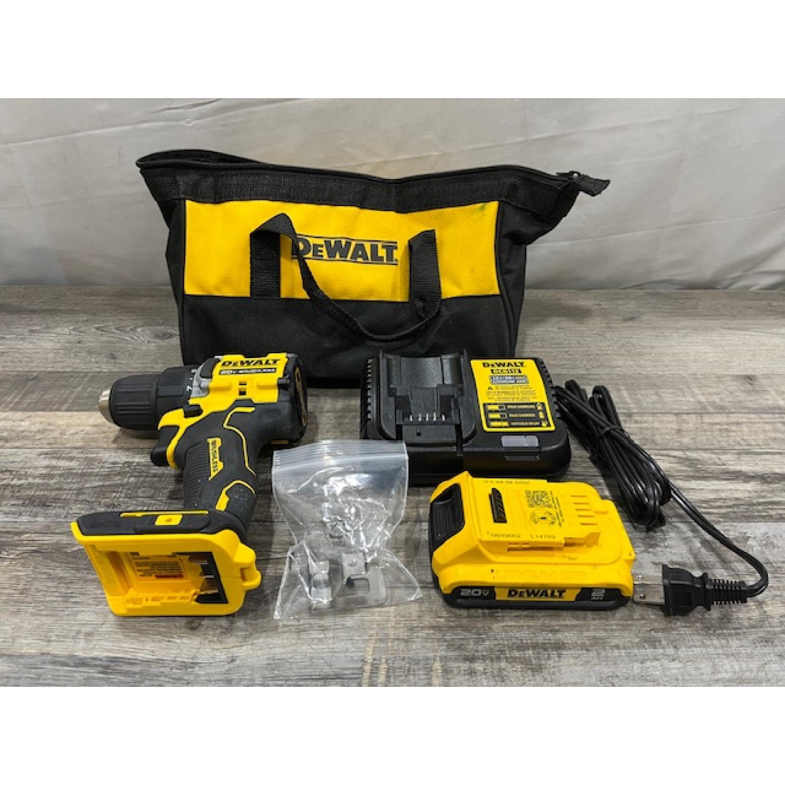 AS-IS DEWALT Atomic 20V Lithium-Ion Cordless Compact 1/2 in. Drill/Driver Kit
