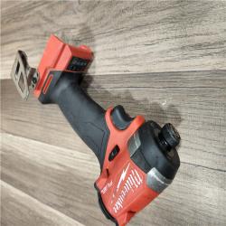 AS-IS Milwaukee 2953-20 18V Lithium-Ion Brushless Cordless 1/4   Hex Impact Driver Bare Tool  Red