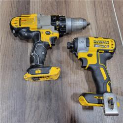 AS-IS DEWALT 20V MAX Cordless Brushless Hammer Drill/Driver 2 Tool Combo Kit with FLEXVOLT ADVANTAGE