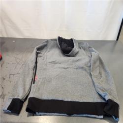 AS-IS- Men's Small M12 12-Volt Lithium Ion Cordless Gray Heated Hooded Jacket Kit with (1) 2.0 Ah Battery and Charger