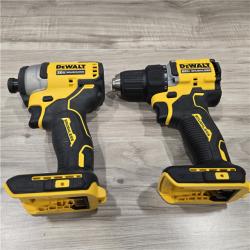 LIKE NEW! - Dewalt DCK225D2 20V MAX ATOMIC Brushless Compact Lithium-Ion 1/2 in. Cordless Drill Driver and 1/4 in. Impact Driver Combo Kit with 2 Batteries 2 Ah