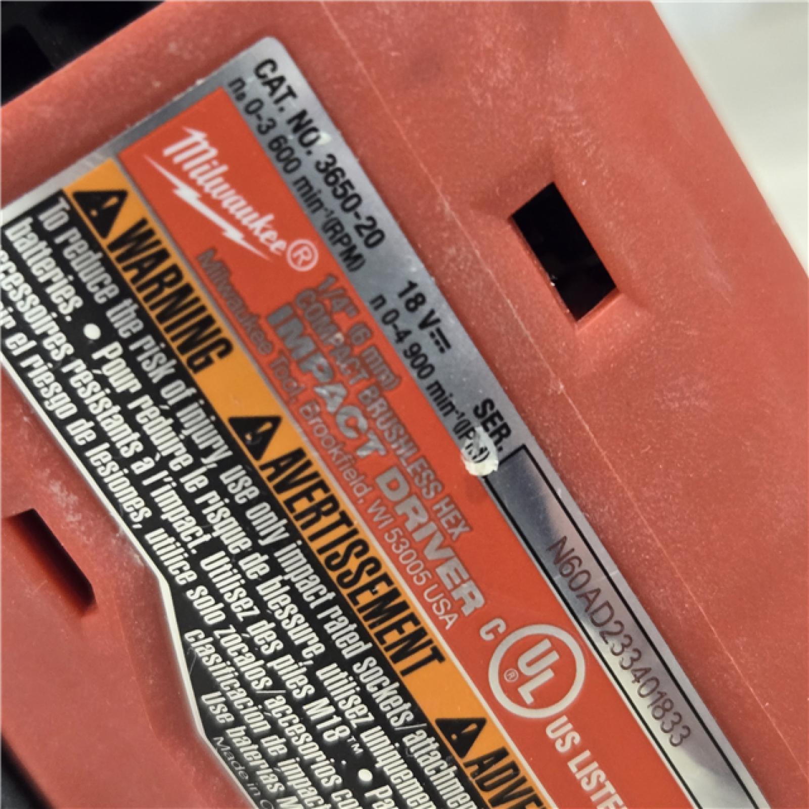 AS-IS Milwaukee M18 Compact Brushless 1/4  Hex Impact Driver Kit
