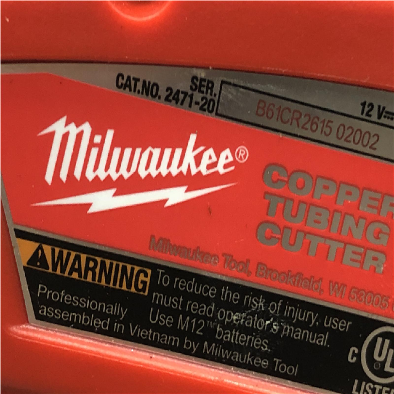 AS-IS Milwaukee 12V Lithium-Ion Cordless Copper Tubing Cutter (Tool-Only)