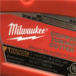 AS-IS Milwaukee 12V Lithium-Ion Cordless Copper Tubing Cutter (Tool-Only)