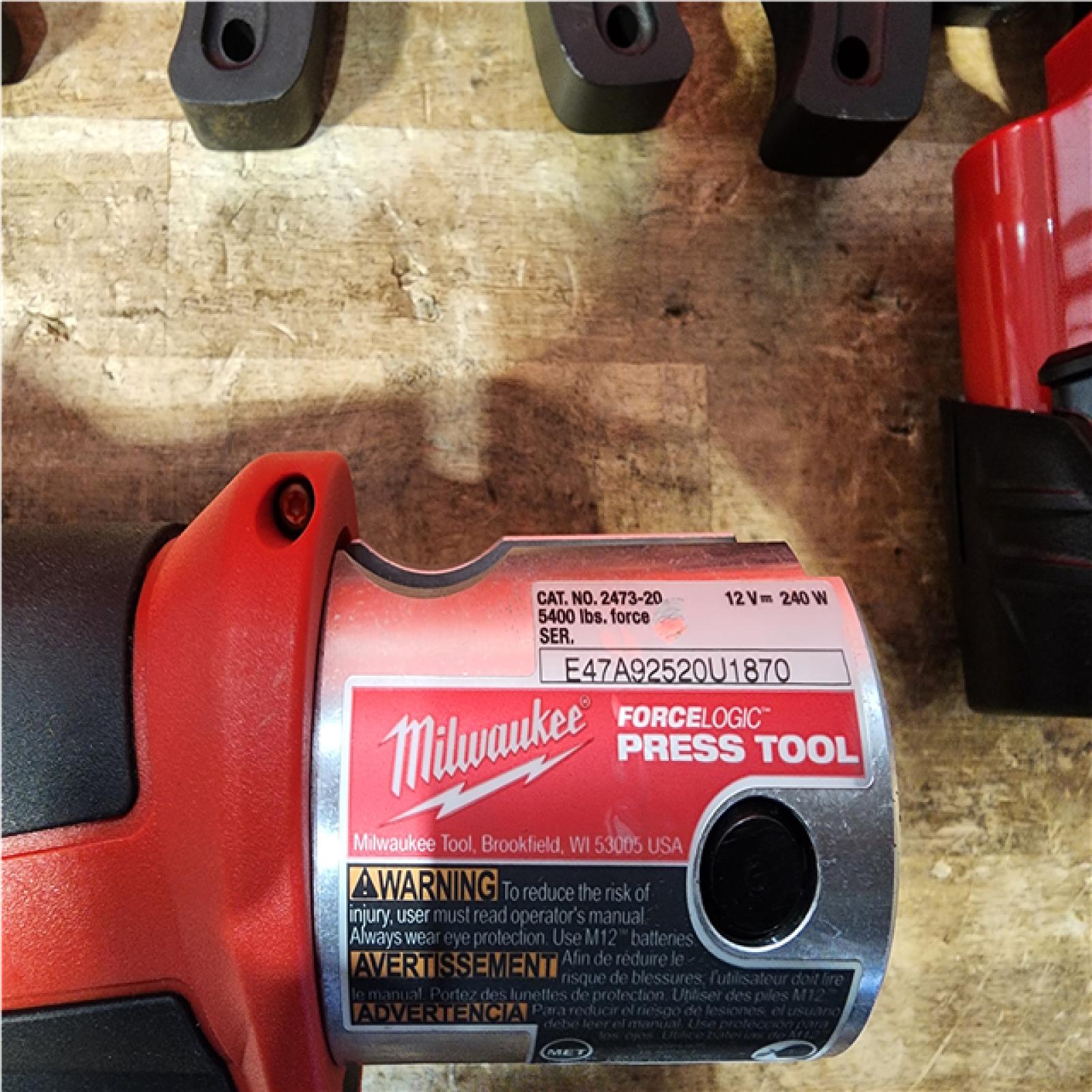Houston Location AS-IS Milwaukee 12-Volt Lithium-Ion Force Logic Cordless Press Tool Kit