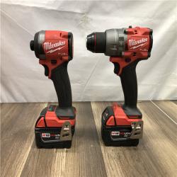 AS-IS Milwaukee FUEL 18V Lithium-Ion Brushless Cordless Hammer Drill and Impact Driver Combo Kit