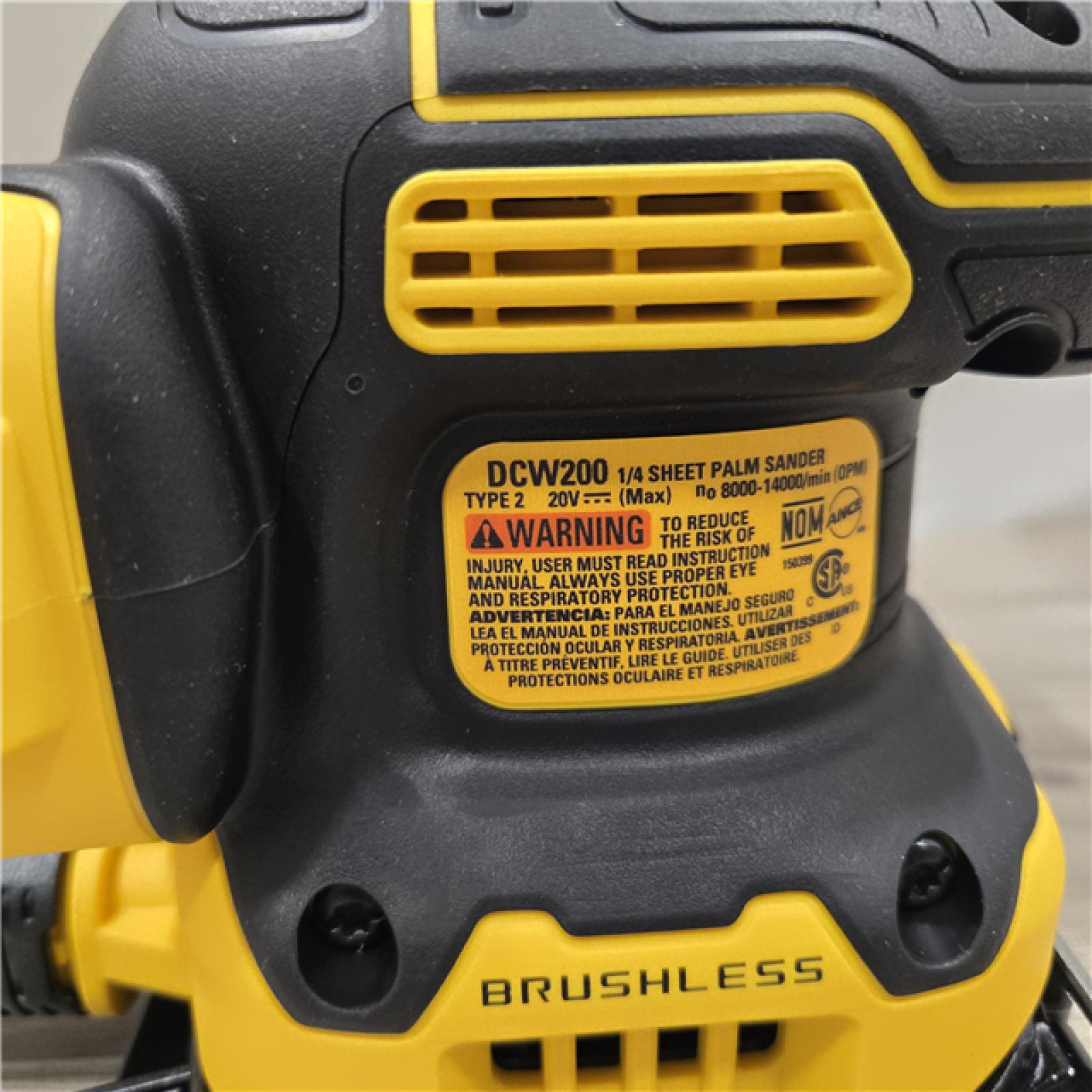AS-IS DEWALT 20V MAX XR Cordless 1/4 Sheet Variable Speed Sander (Tool Only)