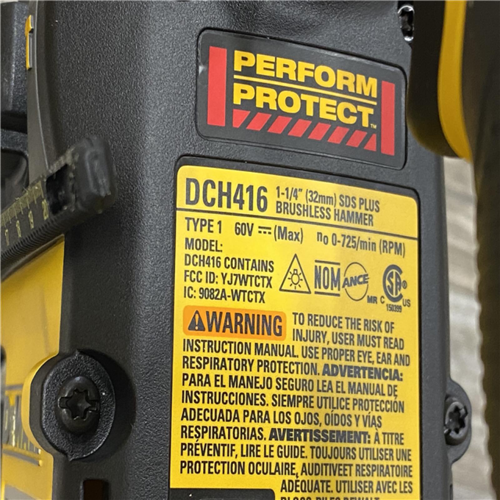 LIKE NEW - DEWALT FLEXVOLT 60V MAX Cordless 1-1/4 in. SDS Plus Rotary Hammer (Tool Only)