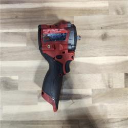 HOUSTON LOCATION - AS-IS M12 FUEL 12V Li-Ion Brushless Cordless Stubby 3/8 in. Impact Wrench Kit W/(1) 5.0 Ah High Output Battery