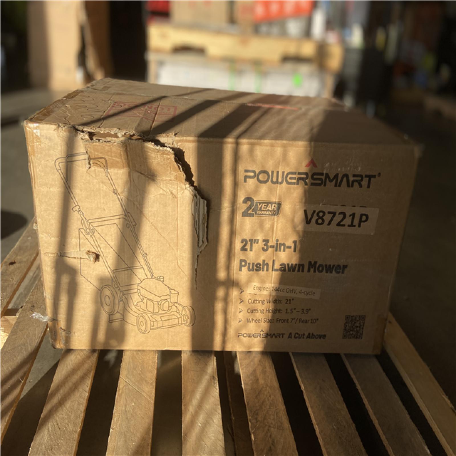 DALLAS LOCATION - PowerSmart 21 in. 3-in-1 Gas Push Lawn Mower