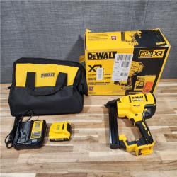 HOUSTON LOCATION - AS-IS DeWALT DCN681D1 20V MAX 18ga Cordless Brushless Narrow Crown Stapler Kit w/ BATTERY & CHARGER