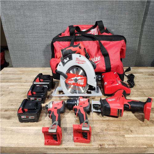 Houston Location AS-IS Milwaukee M18 Cordless Brushless 4 Tool Combo Kit
