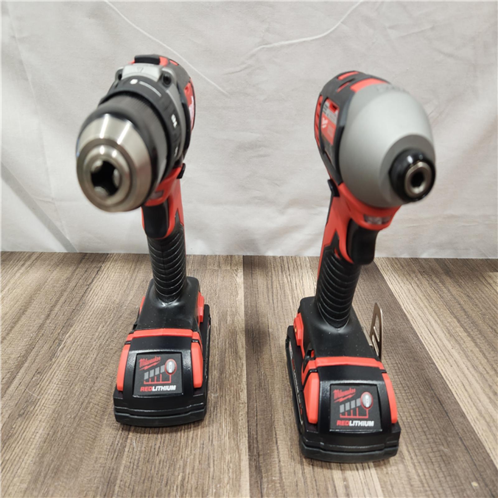 AS-IS- Milwaukee 18V Cordless Brushed 2-Tool Drill/Driver and Impact Driver Kit