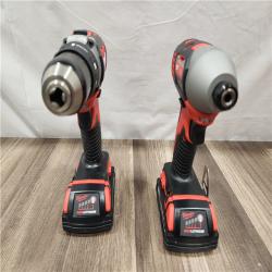 AS-IS- Milwaukee 18V Cordless Brushed 2-Tool Drill/Driver and Impact Driver Kit