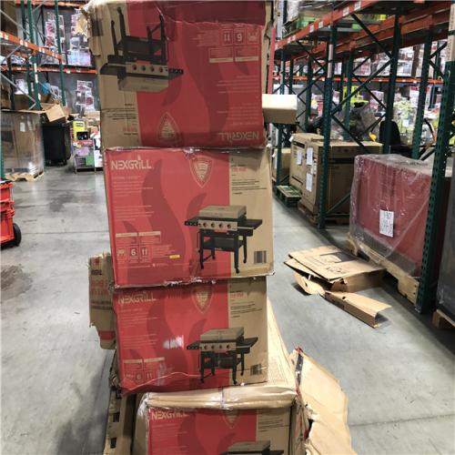 DALLAS LOCATION - Nexgrill Daytona 4-Burner Propane Gas Grill 36 in. Flat Top Griddle in Black with Stainless Steel Lid PALLET-(4 UNITS)