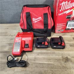 HOUSTON LOCATION - AS-IS M18 18V Lithium-Ion Brushless Cordless Compact Drill/Impact Combo Kit (2-Tool) W/(2) 2.0 Ah Batteries, Charger & Bag