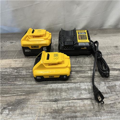 AS-IS DEWALT 20V MAX Lithium-Ion 6.0Ah and 4.0Ah Battery and Charger Starter Kit