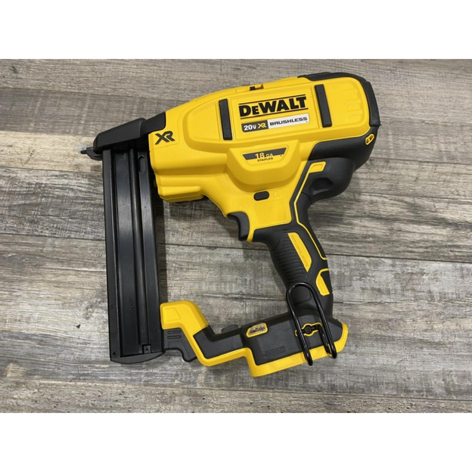 AS-IS DEWALT Cordless 18-Gauge Narrow Crown Stapler (Tool Only)