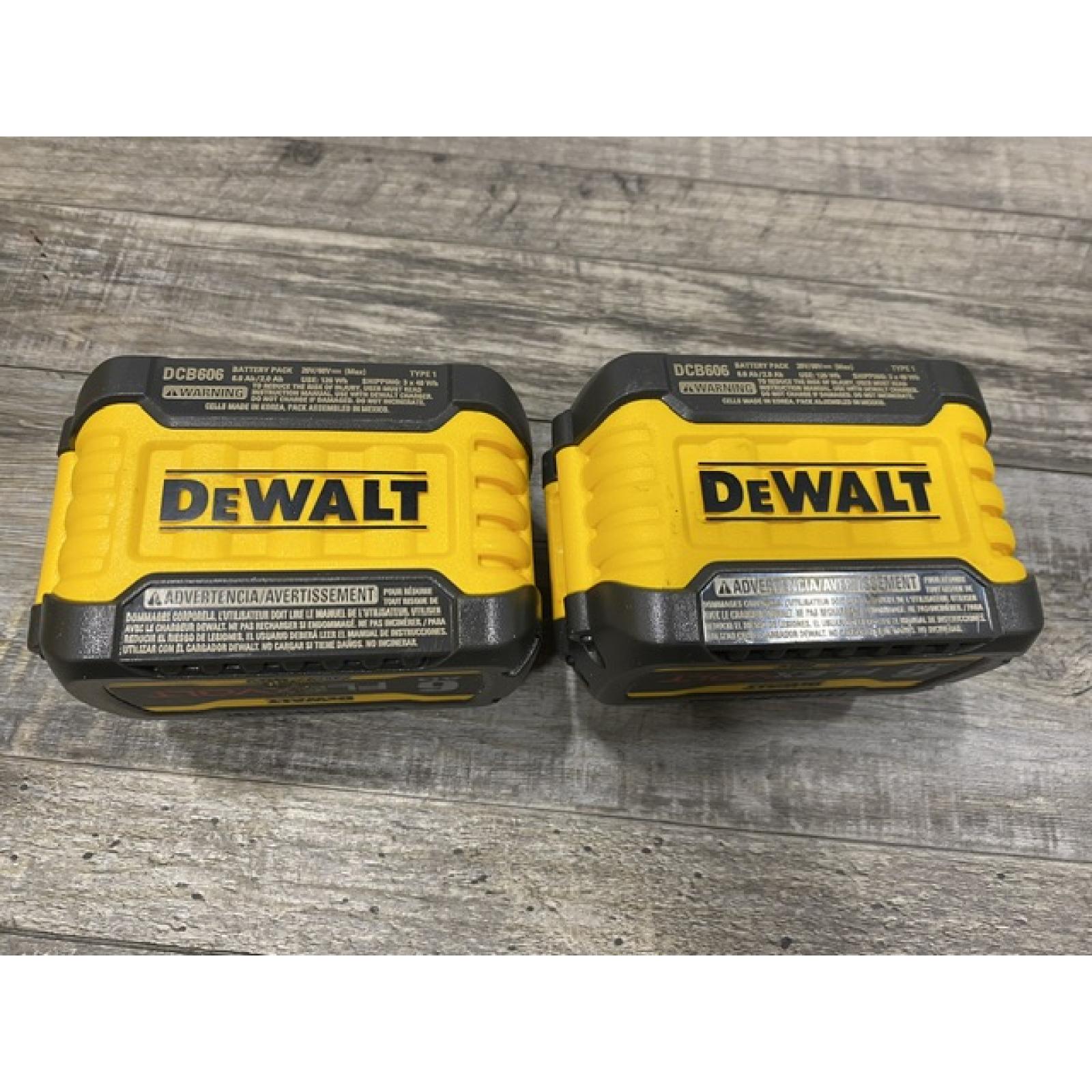 AS-IS DEWALT FLEXVOLT 20V/60V MAX Lithium-Ion 6.0Ah Battery Pack (2 Pack)