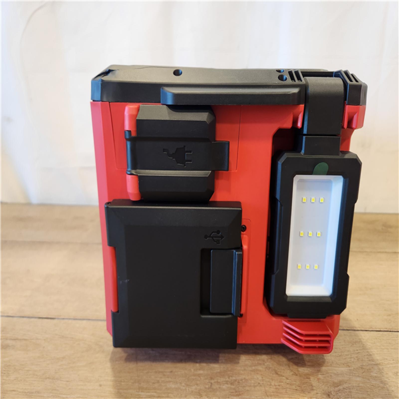 AS-IS- Milwaukee 18-Volt Lithium-Ion Cordless PACKOUT 3000 Lumens LED Light with Built-In Charger