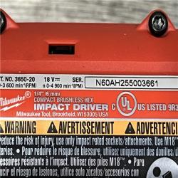 AS-IS Milwaukee 18-Volt Lithium-Ion Compact Brushless Cordless 1/4 in. Impact Driver Kit
