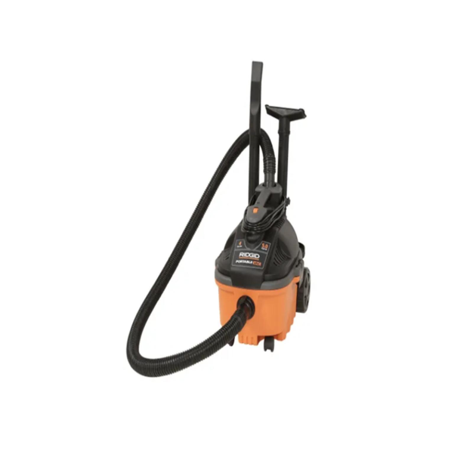 NEW! - RIDGID 4 Gal. 5.0 Peak HP Portable Shop Vacuum WD4070 Wet Dry Vac with Fine Dust Filter  14 ft. Locking Hose