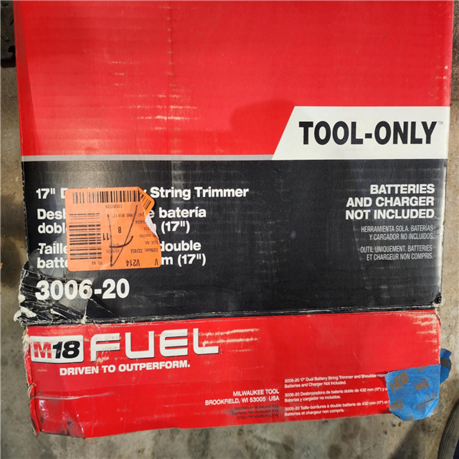 HOUSTON LOCATION - AS-IS Milwaukee M18 FUEL 17 Dual Battery String Trimmer (TOOL ONLY)