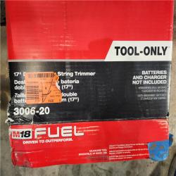 HOUSTON LOCATION - AS-IS Milwaukee M18 FUEL 17 Dual Battery String Trimmer (TOOL ONLY)