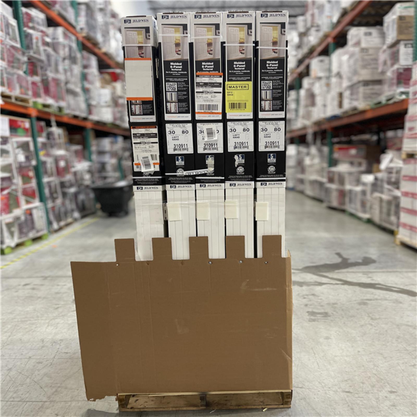 DALLAS LOCATION- Masonite 30 in. x 80 in. 6 Panel Left-Handed Interior Door 4-9/16 in. PALLET (5 UNITS)