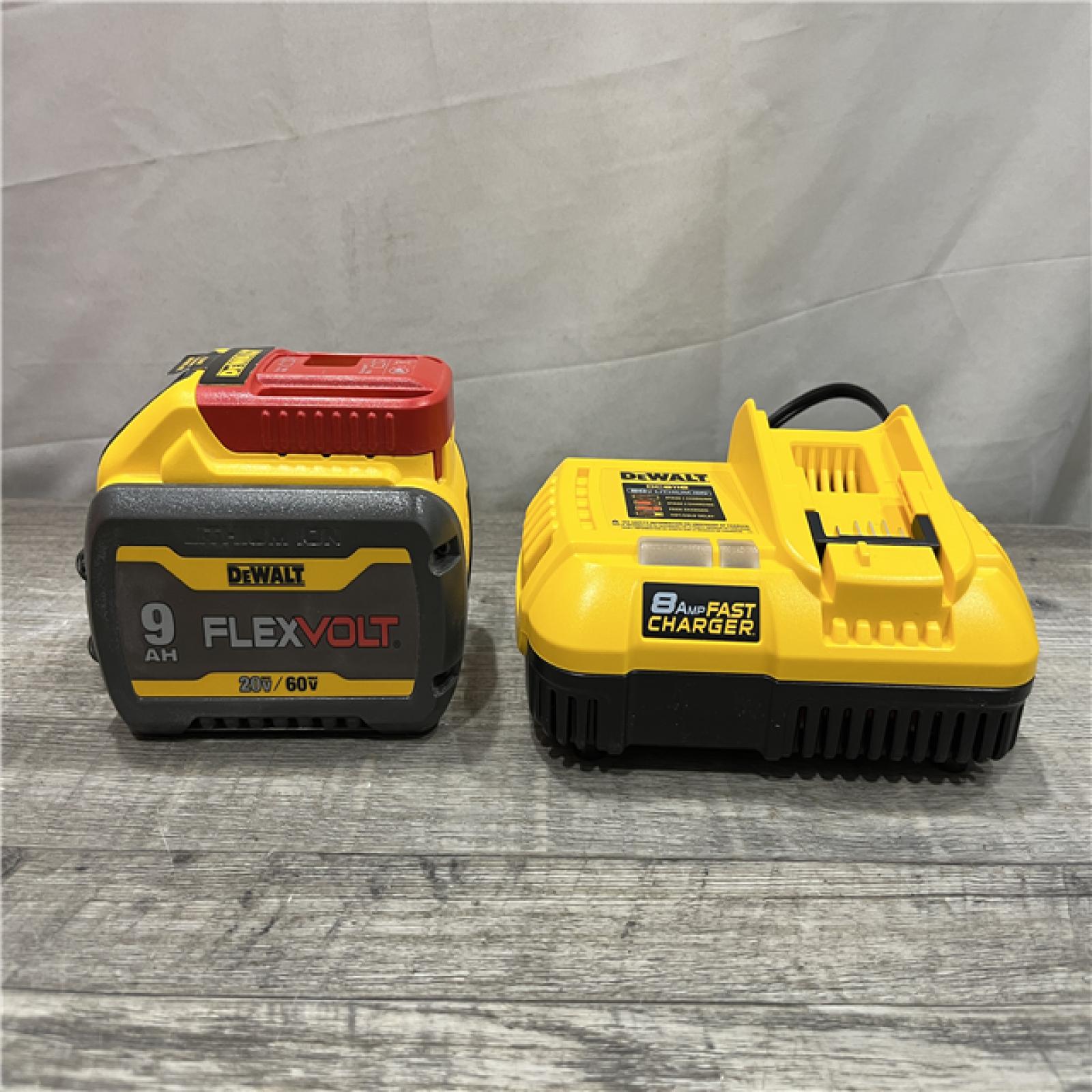 AS-IS DEWALT 20V/60V MAX FLEXVOLT Lithium-Ion 9.0Ah Battery and Charger Starter Kit