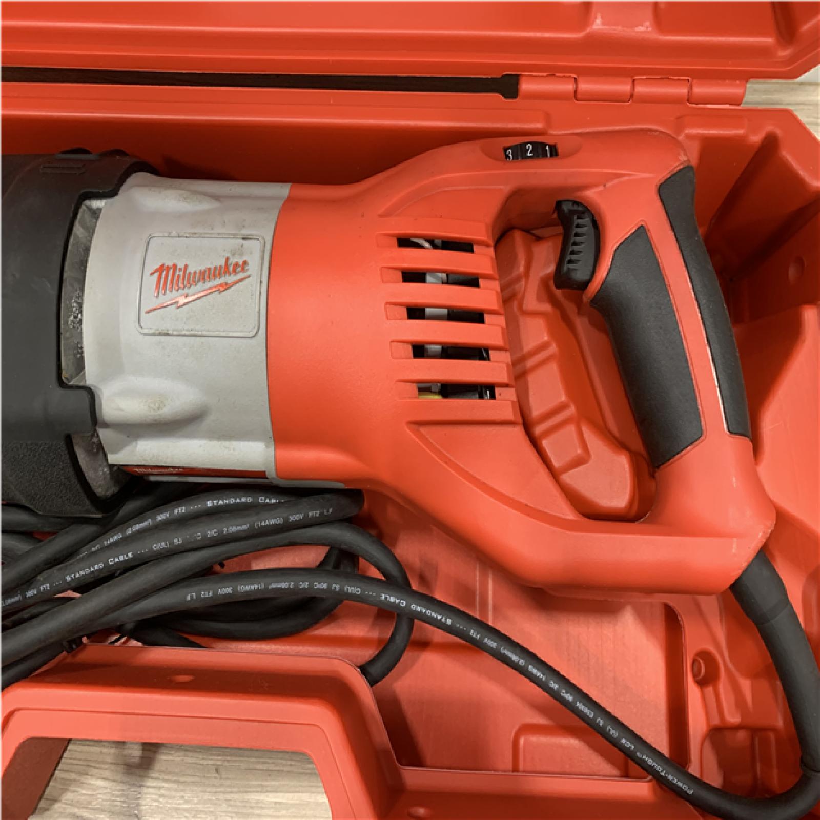 AS-IS Milwaukee 6538-21 15.0 Amp Super Sawzall Reciprocating Saw with Carrying Case