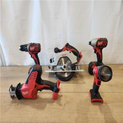 AS-IS- Milwaukee M18 18V Lithium-Ion Cordless 5 Tool Combo Kit