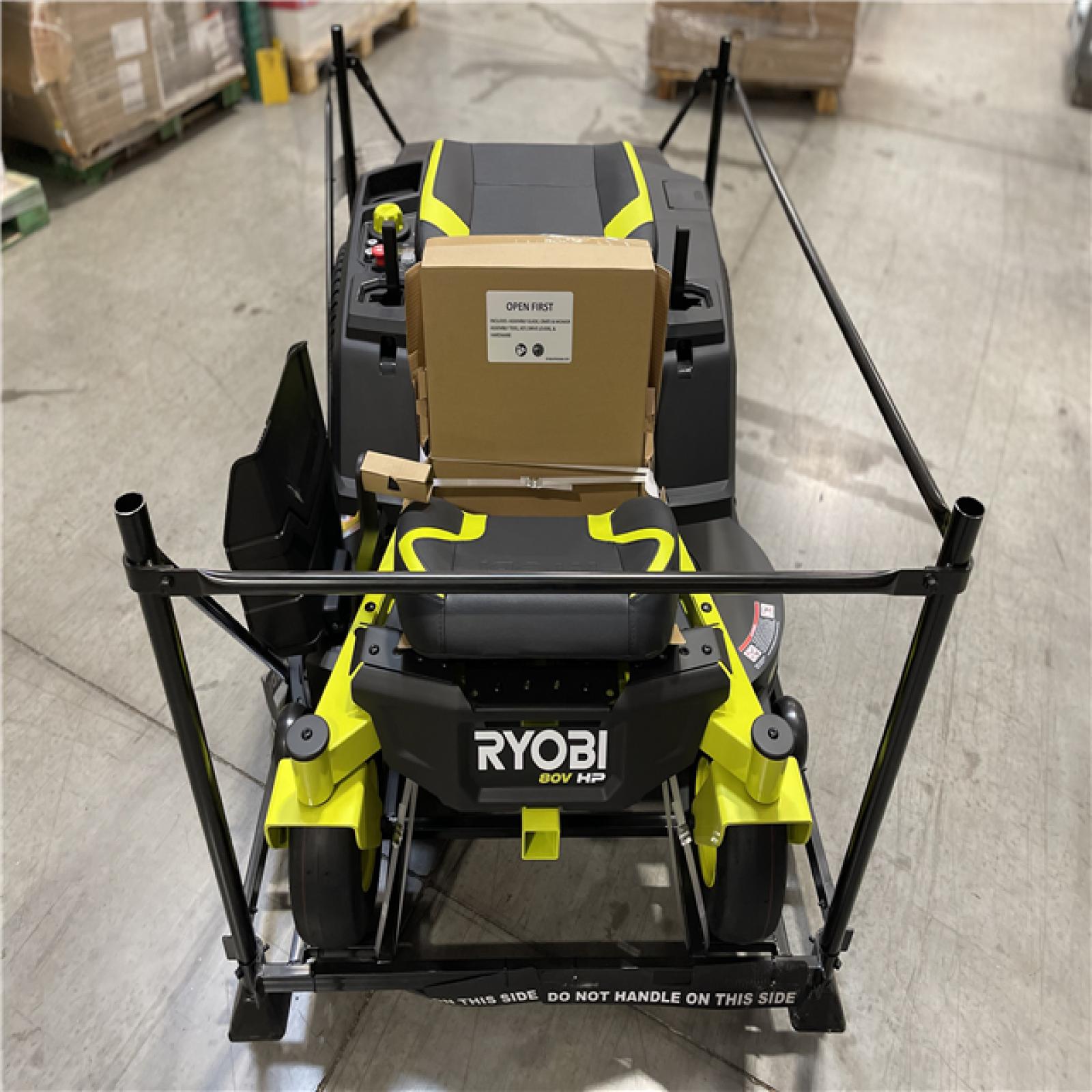 DALLAS LOCATION- RYOBI ZR3 80V HP Brushless Battery Cordless Electric 42 in. Zero Turn Riding Lawn Mower with (2) 14.0 Ah Batteries and Charger