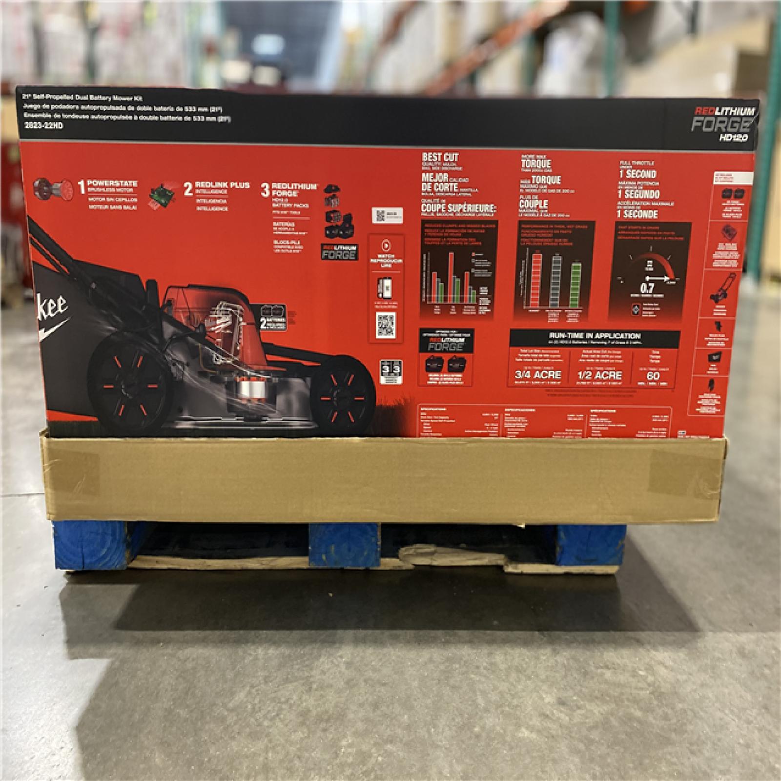 NEW- Milwaukee 18 FUEL Brushless Cordless 21 in. Walk Behind Dual Battery Self-Propelled Mower Kit