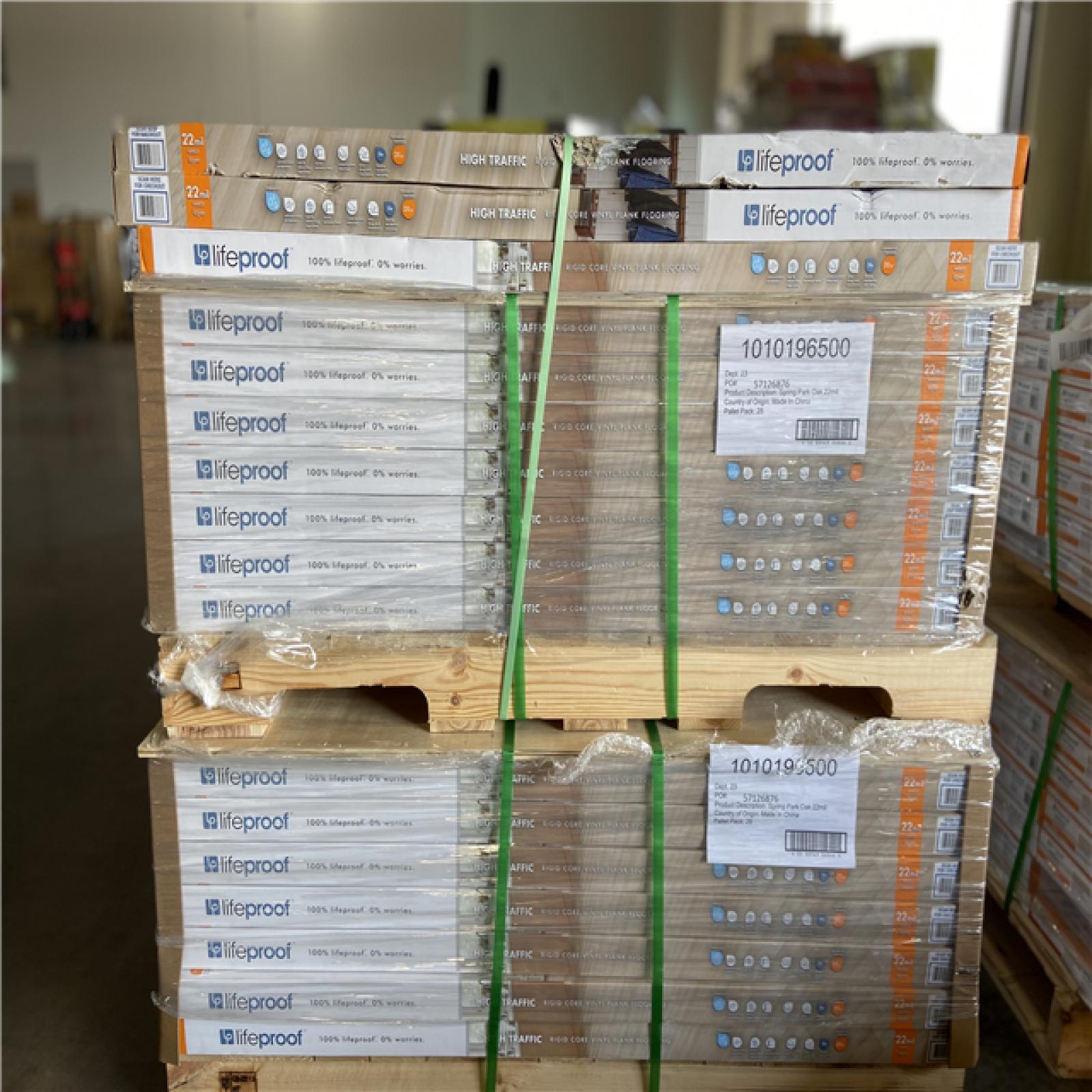 DALLAS LOCATION - Lifeproof Spring Park Oak 22 MIL x 8.7 in. W x 48 in. L Click Lock Waterproof Luxury Vinyl Plank Flooring (20.1 sq. ft./case) - 68 CASES