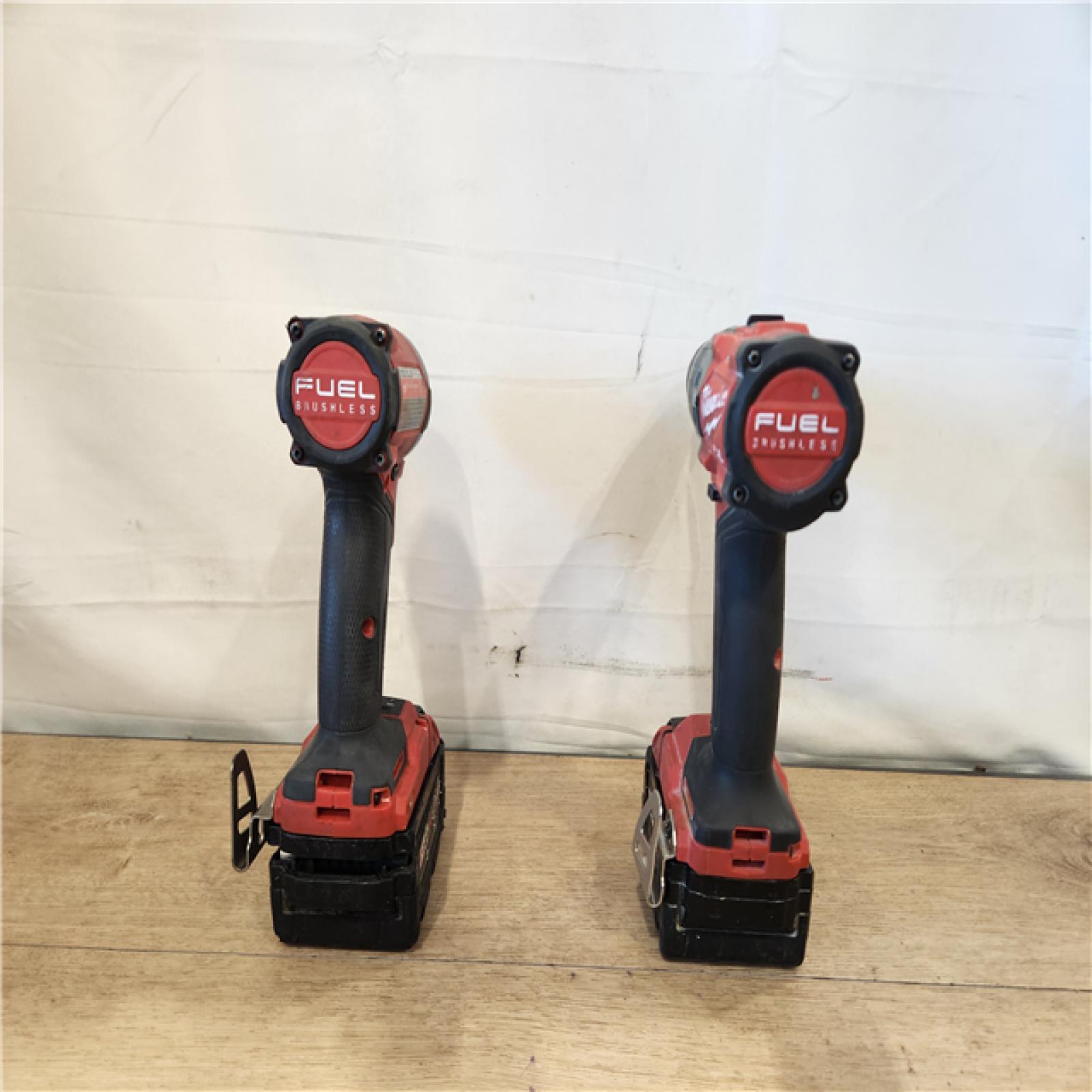 AS-IS- Milwaukee FUEL 18V Lithium-Ion Brushless Cordless Hammer Drill and Impact Driver Combo Kit