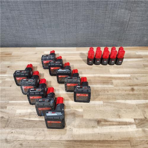 HOUSTON LOCATION - AS-IS MILWAUKEE BATTERY PACK QTY - 15