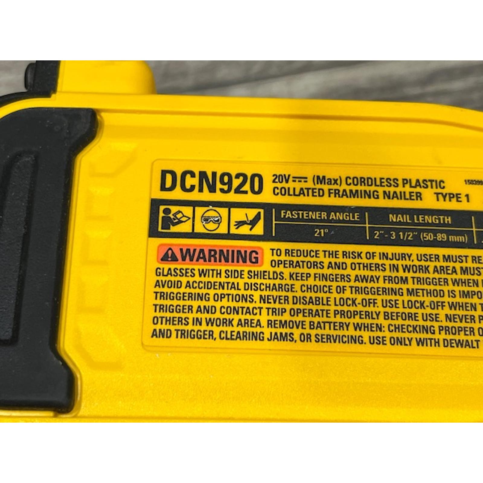 AS-IS DEWALT 20-Volt 21° Cordless Framing Nailer (Tool-Only)