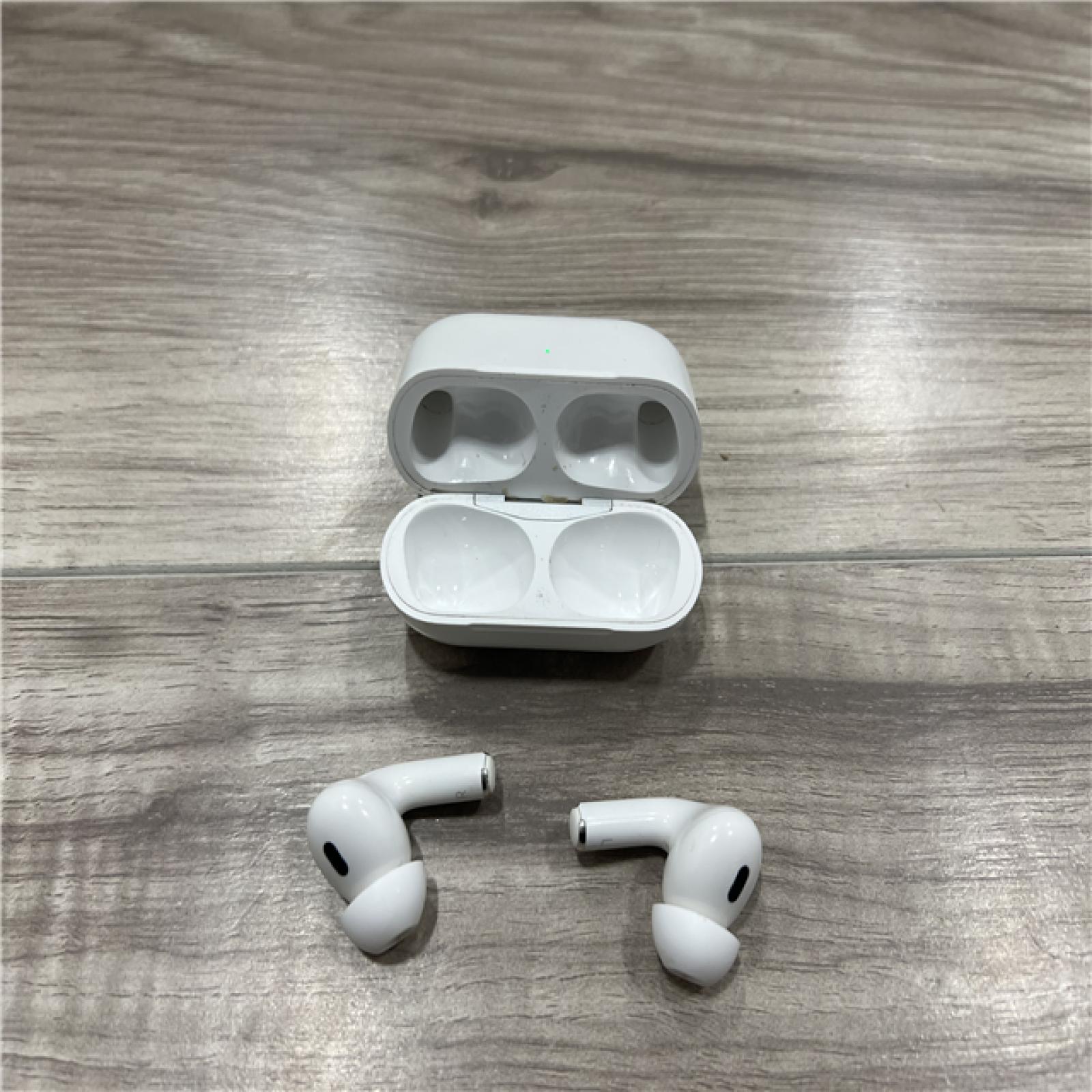 AS-IS Apple AirPods Pro (2nd Generation) with the USB-C MagSafe Charging Case