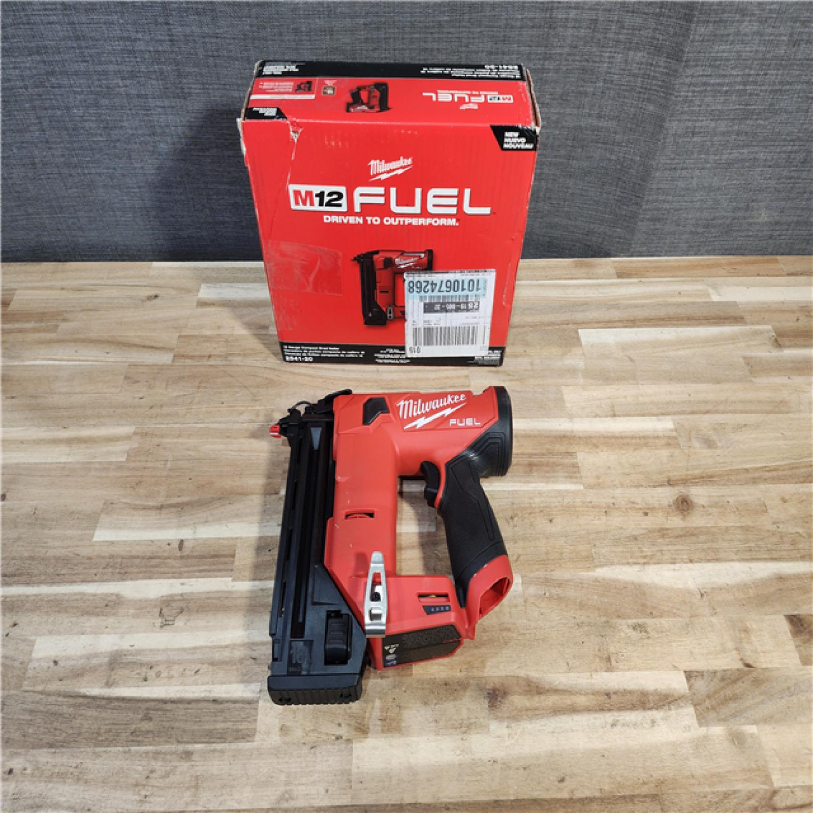 HOUSTON LOCATION - AS-IS Milwaukee FUEL 12-Volt Lithium-Ion Brushless Cordless 18-Gauge 1-1/2 in. Compact Brad Nailer (Tool Only)