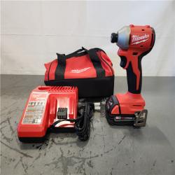 AS-IS- Milwaukee M18 Compact Brushless 1/4  Hex Impact Driver Kit