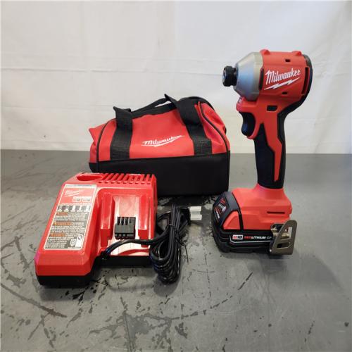 AS-IS- Milwaukee M18 Compact Brushless 1/4  Hex Impact Driver Kit