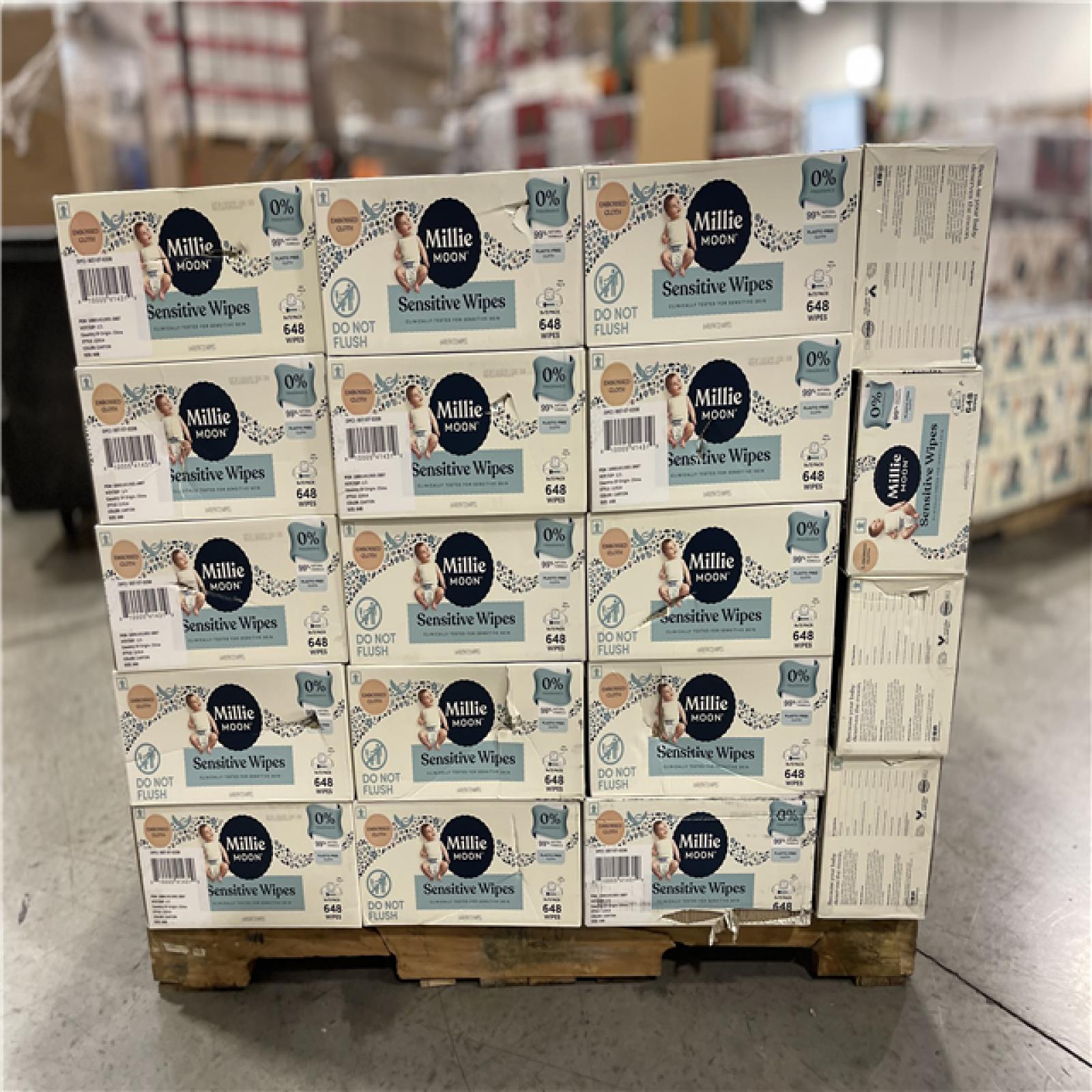 DALLAS LOCATION- Millie Moon Sensitive Wipes 648ct PALLET -90 CASES