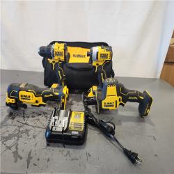 AS-IS- DeWalt 20V MAX ATOMIC Cordless Brushless 4-Tool Combo Kit