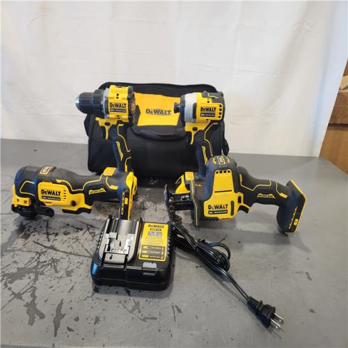 AS-IS- DeWalt 20V MAX ATOMIC Cordless Brushless 4-Tool Combo Kit