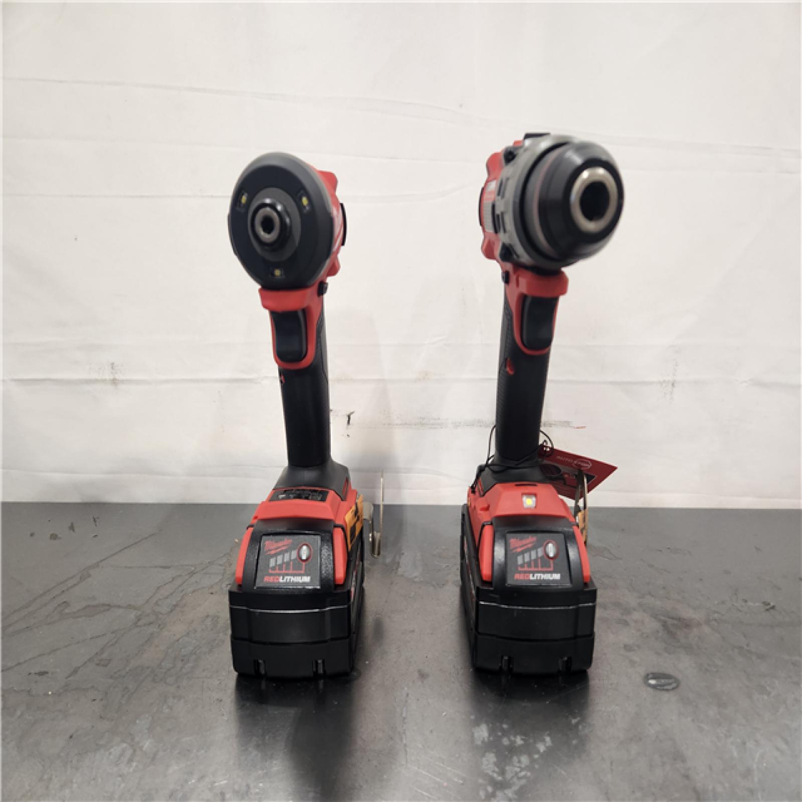 AS-IS- Milwaukee  FUEL 18V Lithium-Ion Brushless Cordless Hammer Drill and Impact Driver Combo Kit